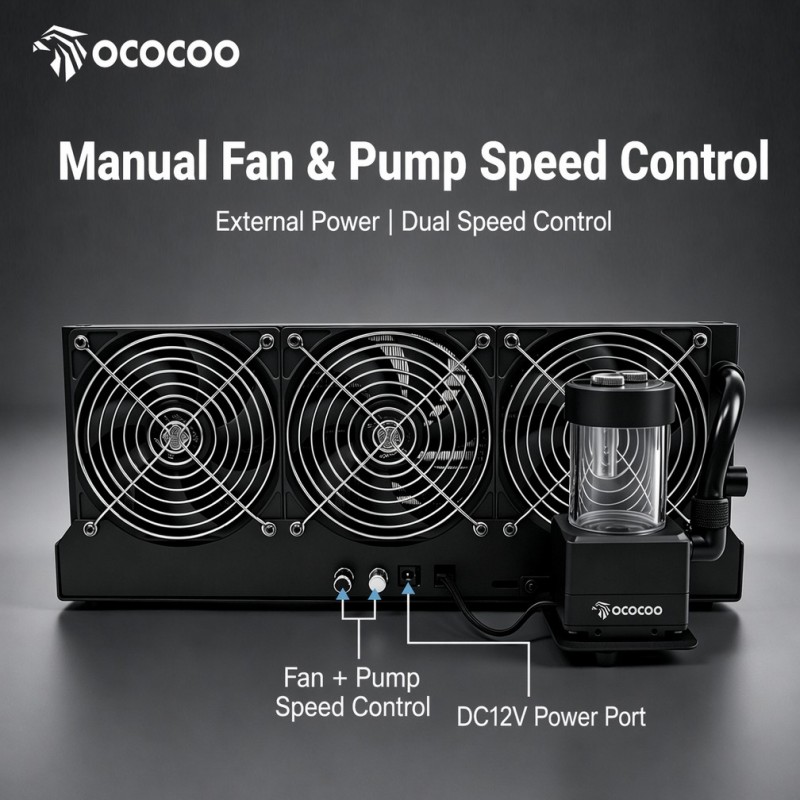 OCOCOO 360mm External Radiator - огляд і ціна External Radiator Water Cooling Kit